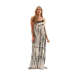 NWT Raviya Tie-Dye Low Back Bohemian Beach Swim Cover Up S